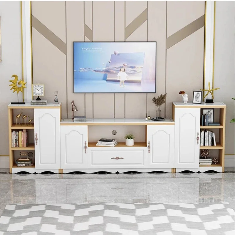 Peiqi الأبيض تسريحات التلفزيون تقف وحدة التحكم غرفة المعيشة الموقد م خزائن الحديثة طاولة تلفاز صالون موبليس مدخل قاعة الأثاث #2