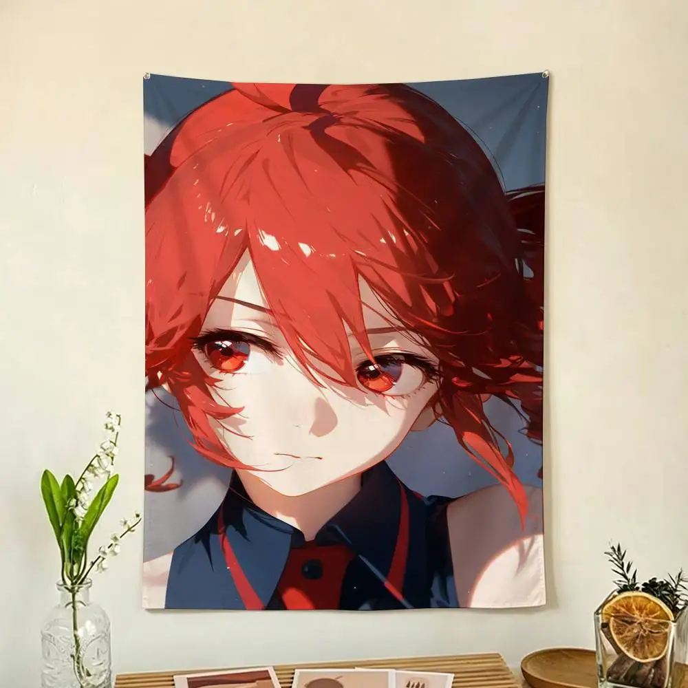 Cute Virtual Singer Kasane T-Teto Flag Outdoor Decorations for Bedrooms Home Decor Items Decoration Banners