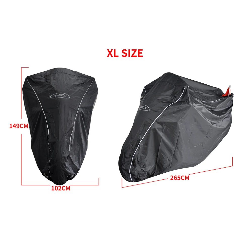 Universelle Wasserdichte Motorradabdeckung für Honda GL1800 Goldwing Harley Indian BMW - Outdoor UV-Schutz Staubdichte Rollerabdeckung – Detail 5