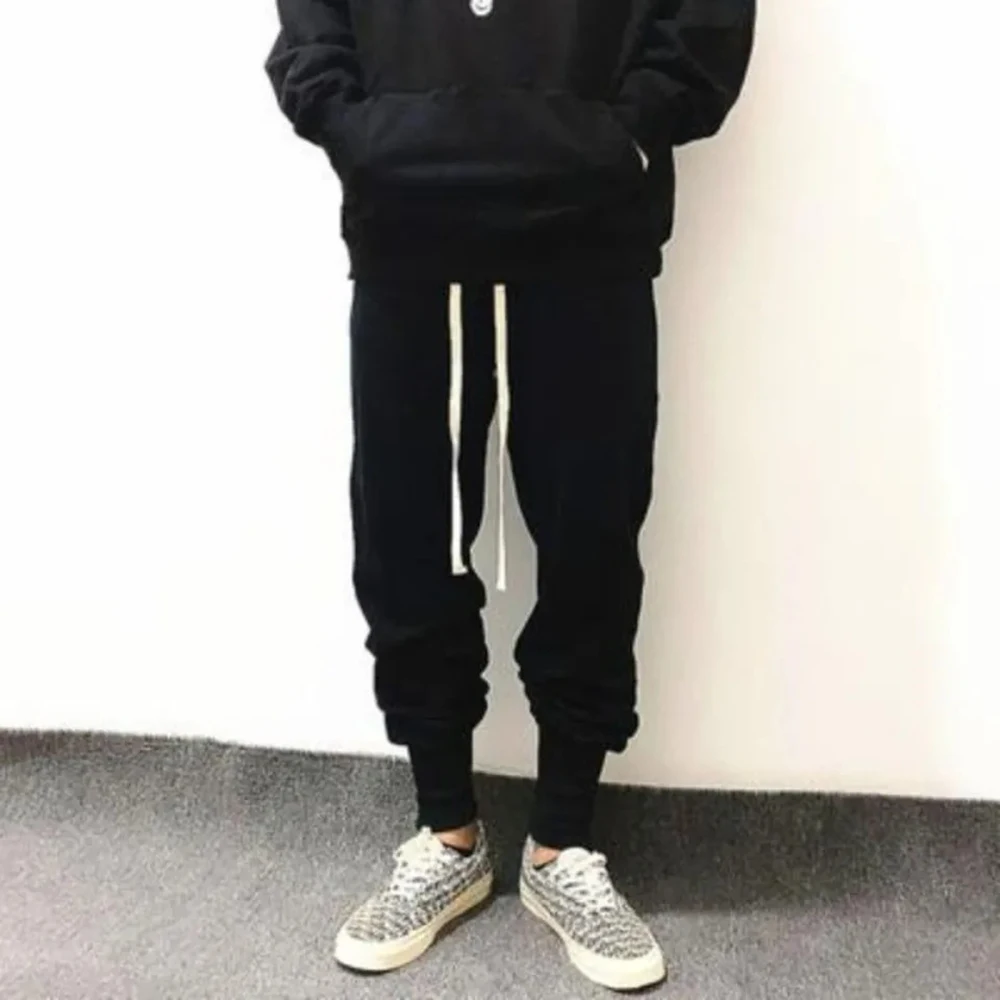 Men Dark Slim Fit City Boy Tapered Leg Pants Spring Streetwear Fashion Plain Youth Outdoor Versatile Clean Fit Casual Pants 2026
