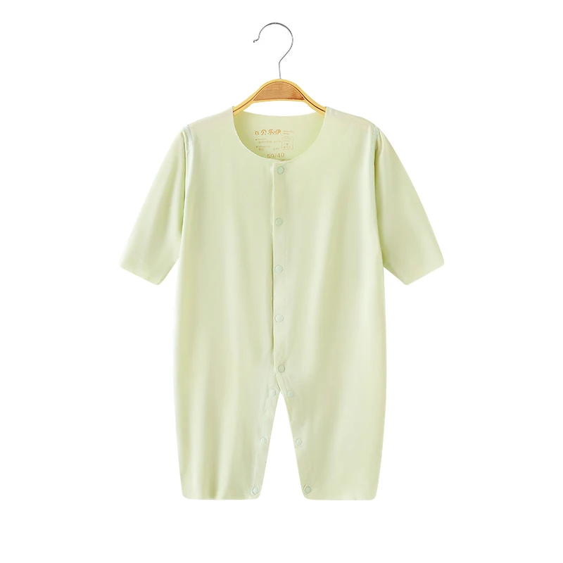 Modal Baby Jumpsuit Summer Baby Long Sleeved Hoodie Newborn Summer Outfit Thin Baby Pajamas Class a Boneless and Traceless