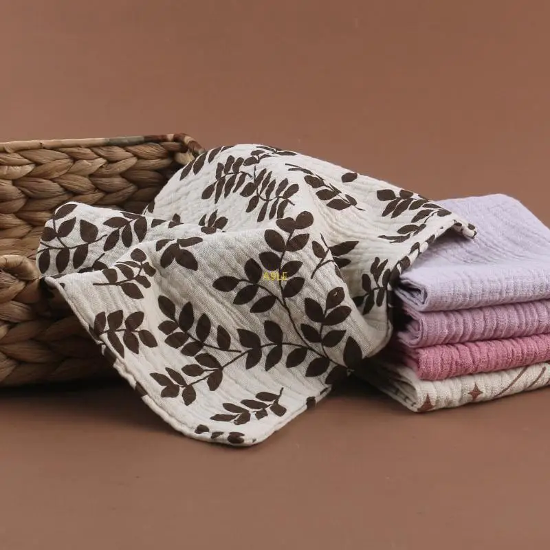 Multi-Use Baby Towel Washcloth Toddler Burp Cloth Cotton Face Towel Soft Absorbent Drooling Bib Sweat Absorb Cloth 10PCS