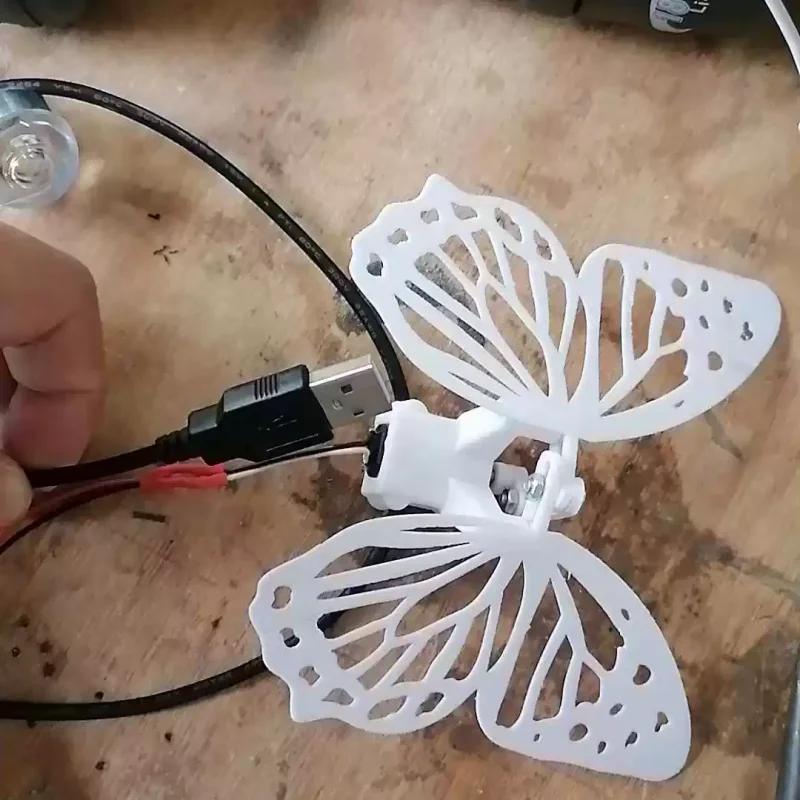 Butterfly Opening and Closing Device USB Electric Flapping Wing Simulation Butterfly Opening and Closing Device with USB Sensor