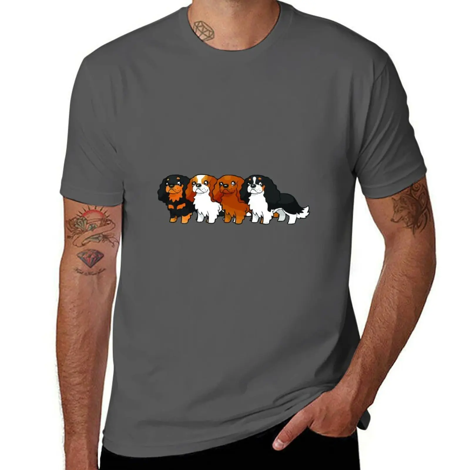 Cavalier Collection - Horizontal T-Shirt Non-Shrink Basic Cotton T-Shirt