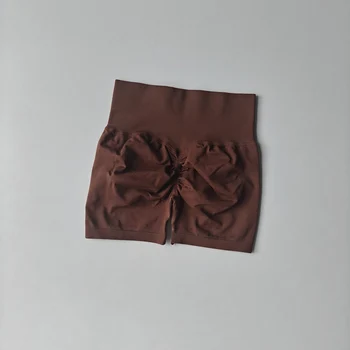 Summer High-Waist Women's Yoga Shorts Breathable Fitness Shorts Butt Lift Sports Running Cycling Push-Up Workout Gym Shorts 2