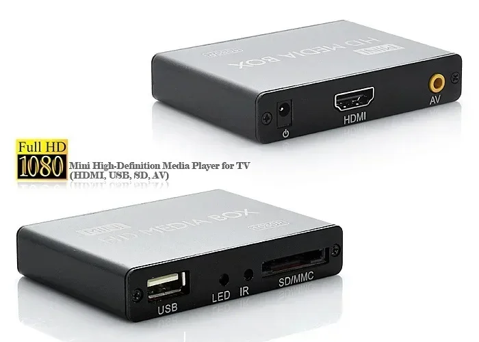 Full HD 1080P Media Player With USB AV HDMI-Compatible Support MKV H.264 RMVB WMV SD HDD Play