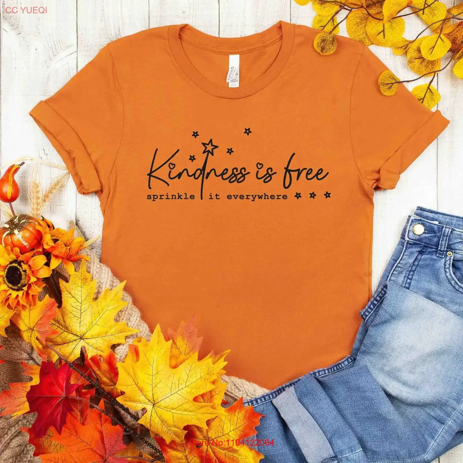 Kindness Is Free Sprinkle It Everywhere T Shirt Thankful Fall Family Motivational vintage Washed designer clothes Stylish