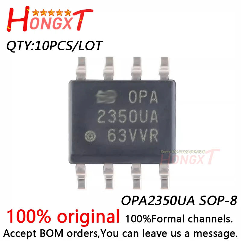 10PCS 100% NEW  OPA2350UA  SOP-8.Chipset