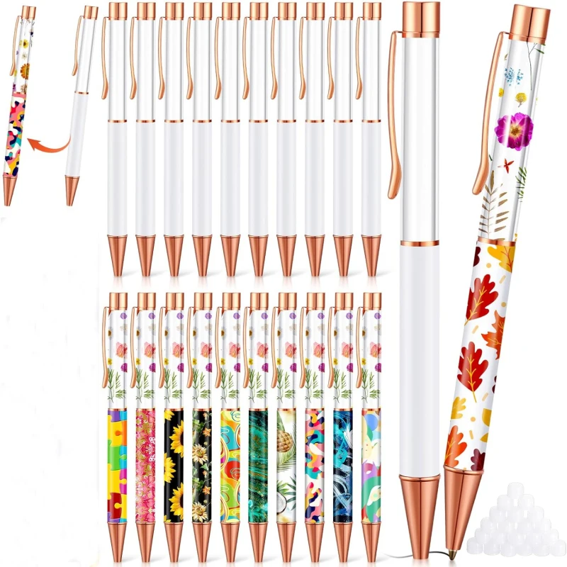 

10Pcs Sublimation Ballpoint Pens Blank with Shrink Wrap DIY Sublimation Pens For Business Office Students Teachers Wedding Gift