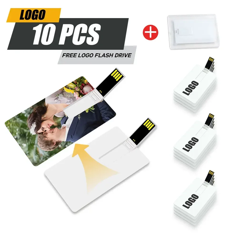 

10PCS/LOT Promotion Item Souvenirs Usb Pendrive OEM Logo Print 16gb 32GB 64GB Custom Usb Flash Drive Business Name Cards Gift