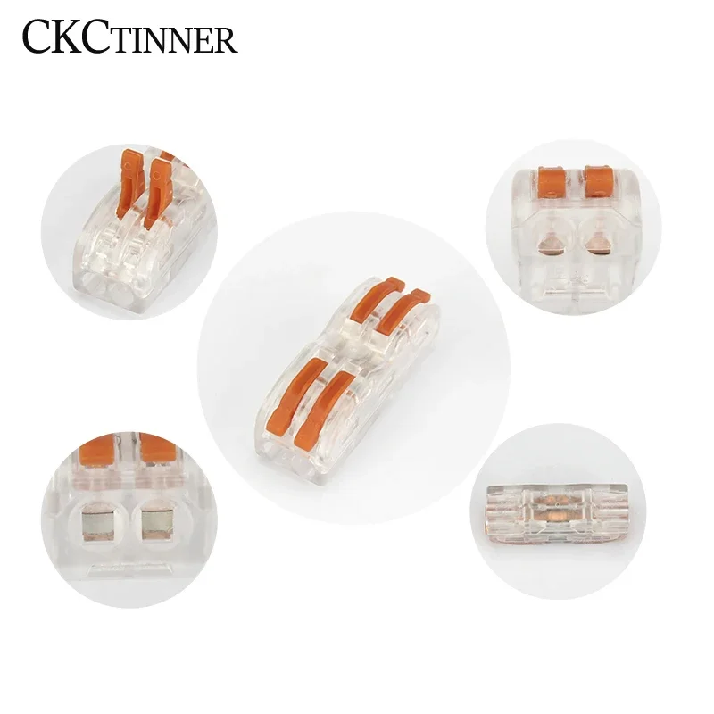 Wire Connector Quick Terminal Plug Adapter Transparent Color,Mini TYPE SPL 1Quick Wire Connector Universal Compact Wiring Cable