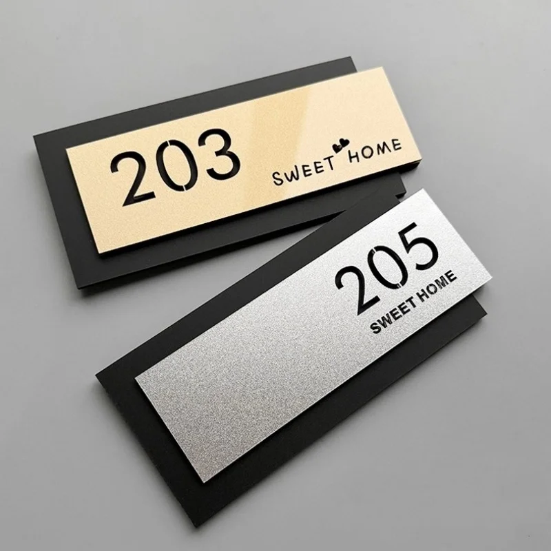 تخصيص الاكريليك رقم المنزل الحديث لوحة باب المنزل لشقة فندق مقهى بار مطعم مكتب غرفة تسجيل لوحة ديكور المنزل #1