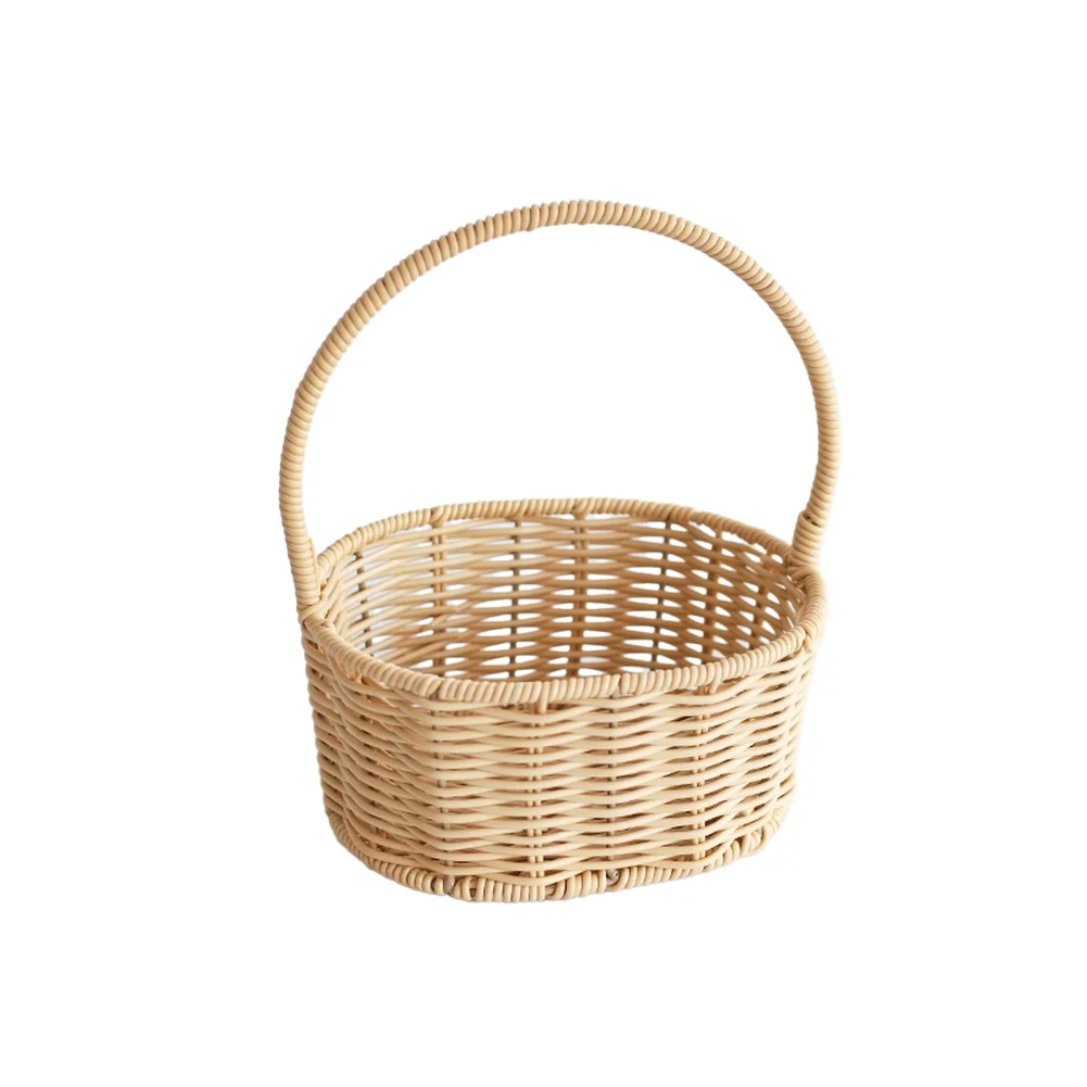Picnic Accessory Easter Basket Egg Hunts Picnics Family Bonding Activity Seasonal Decoration Use Handcrafted Weaving