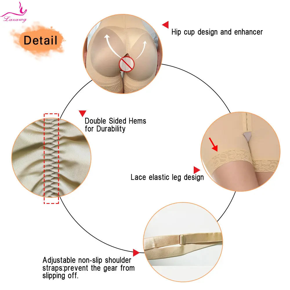 LAZAWG Bodysuit Shapewear Women Compression Body Suits Thigh Slimmer Abdomen Shapers Corset Open Crotch Shapewear Belly Sheath