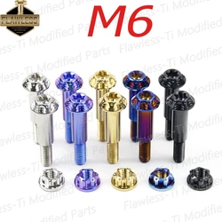 FLAWLESSTI Gr5 Titanium Bolts Brake Clutch Lever Bolts M6 For Yamaha Nmax 155 Tmax 560 Honda Forza 350 PCX 160 Brembo RCS CC