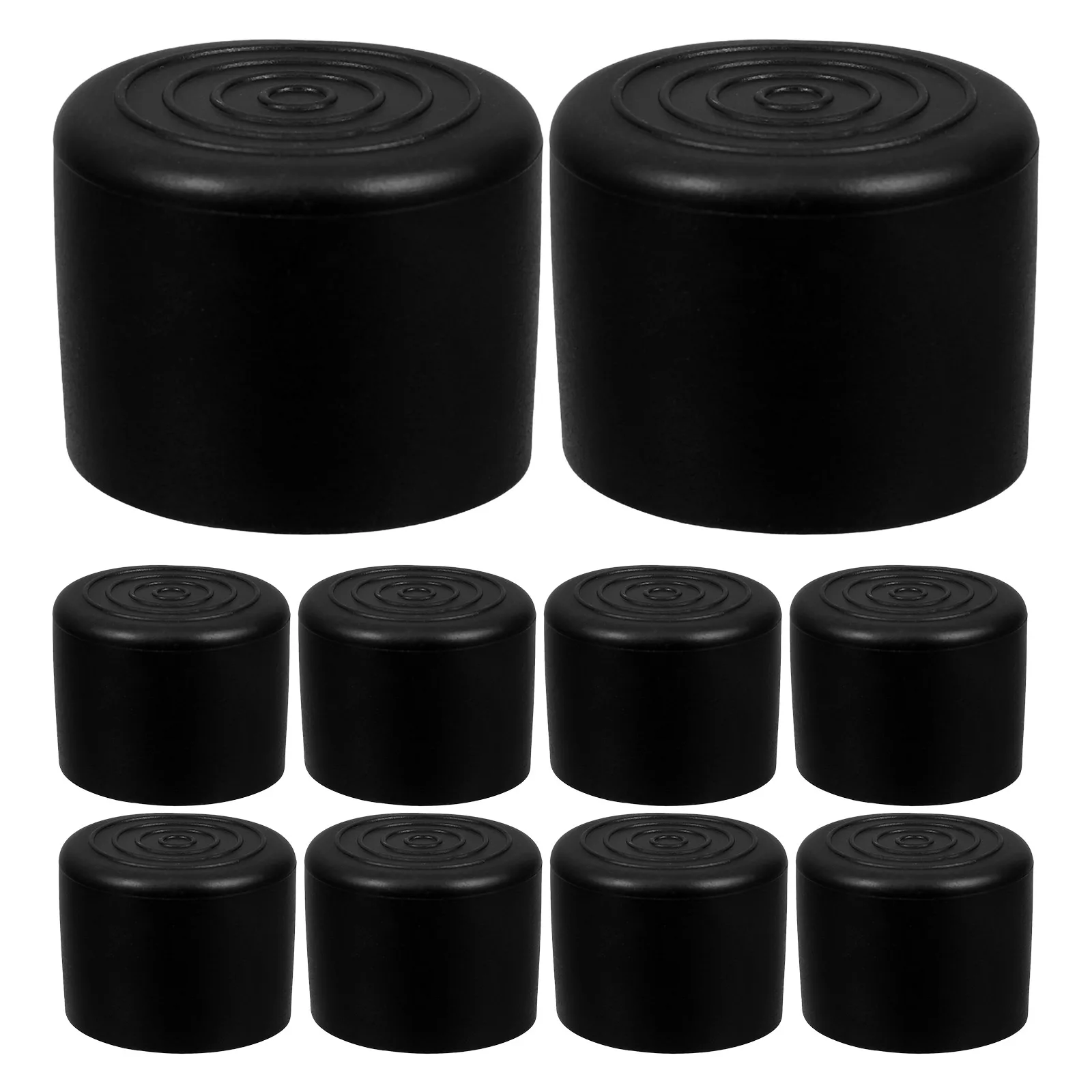 

20Pcs Black 22Mm Chair Leg Floor Protectors Round Rubber Caps Non-Slip for Hardwood Furniture Table Legs Indoor Outdoor