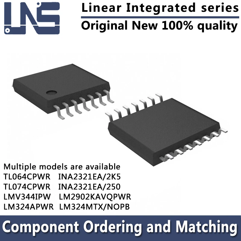 

1 шт. LM324APWR LMV344IPW TL064CPWR TL074CPWR INA2321EA/250 INA2321EA/2K5 LM2902KAVQPWR LM324MTX/NOPB TSSOP-14 Линейный усилитель