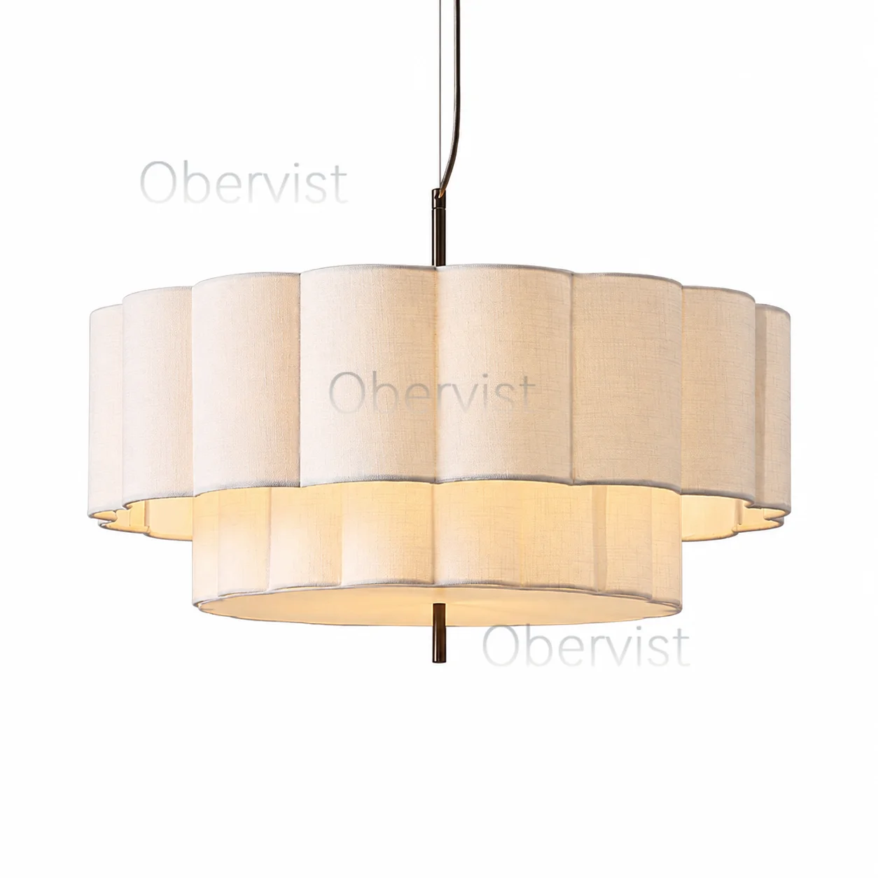 Wabi Sabi Fabric Pendant Light Nordic Minimalist Hanging Lamp for Living Room Dining Room Bedroom Soft Decor Ceiling Fixture