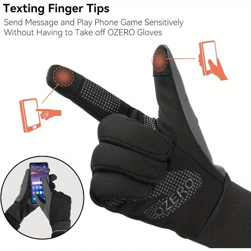 Schaatshandschoenen Touchscreenhandschoenen Dames Winddicht Koud weer Accessoires Wanten met touchscreen voor vingers Antislip