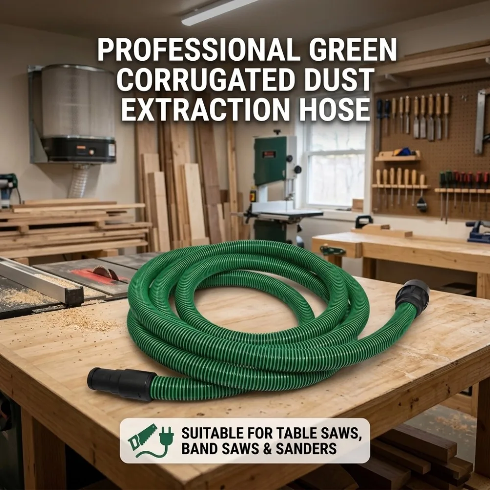 Anti-Static 35mm OD Flexible Corrugated Dust Hose for Woodworking Fits Table/Circular Saws & Sanders - view 5