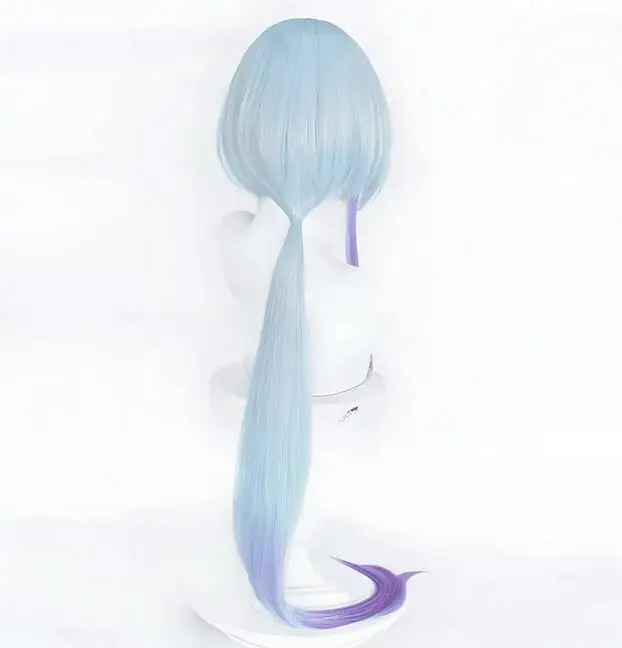 Peruca de cabelo longa medusa sintética, Gradiente Azul e Roxo, Game Cosplay Hair, Cabeça de festa diária