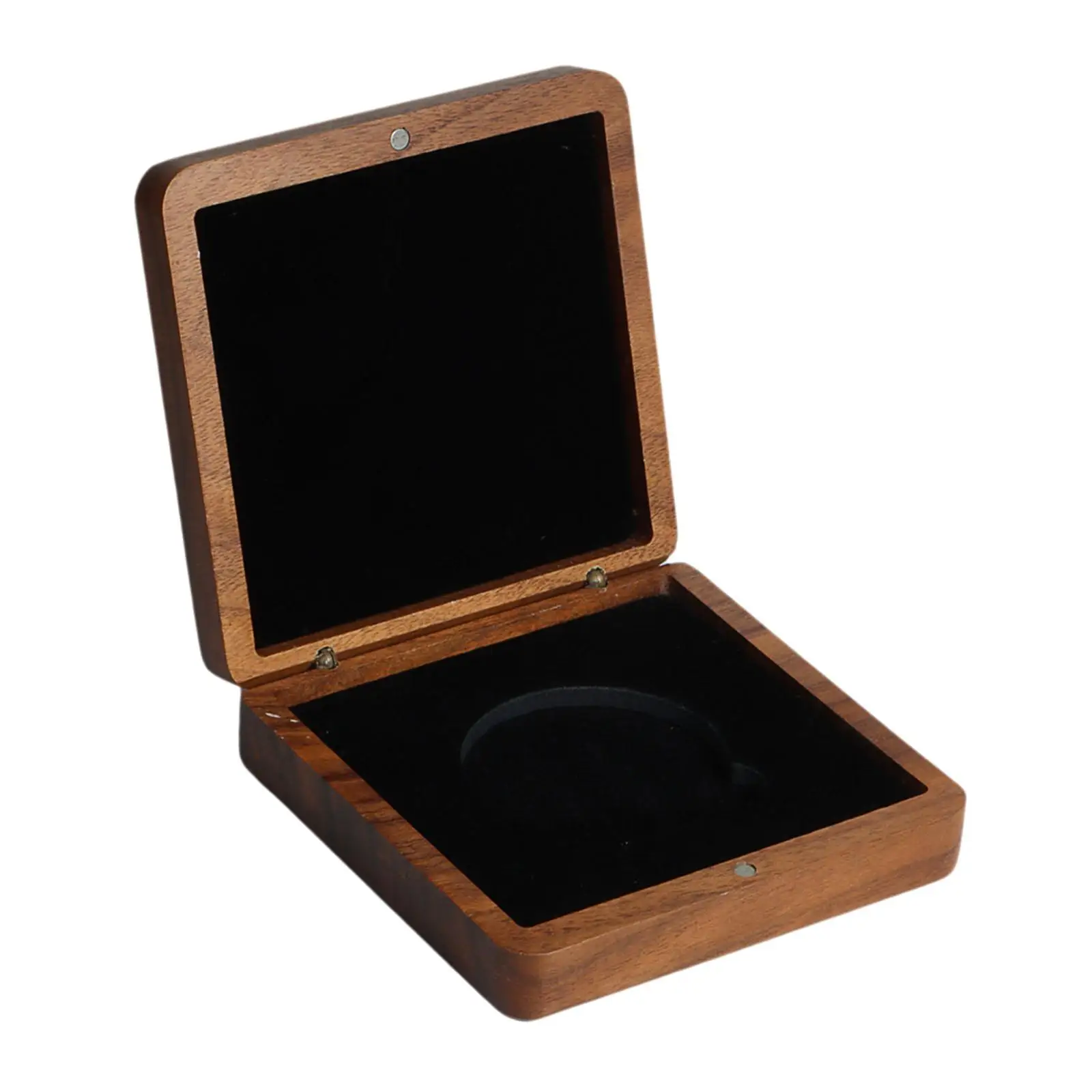 Challenge Coin Holder Dustproof Solid Wood Jewelry Storage Box Organizer Display Case for Award Medals