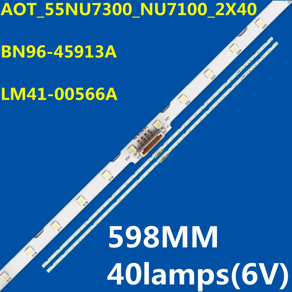 

New 50PCS LED Backlight Strip For UE55NU7375 UE55NU7372 AOT_55_NU7300_NU7100_2X40_3030C_d6t-2d1_20S2P STS550AU9 CY-CN055HGLV2H