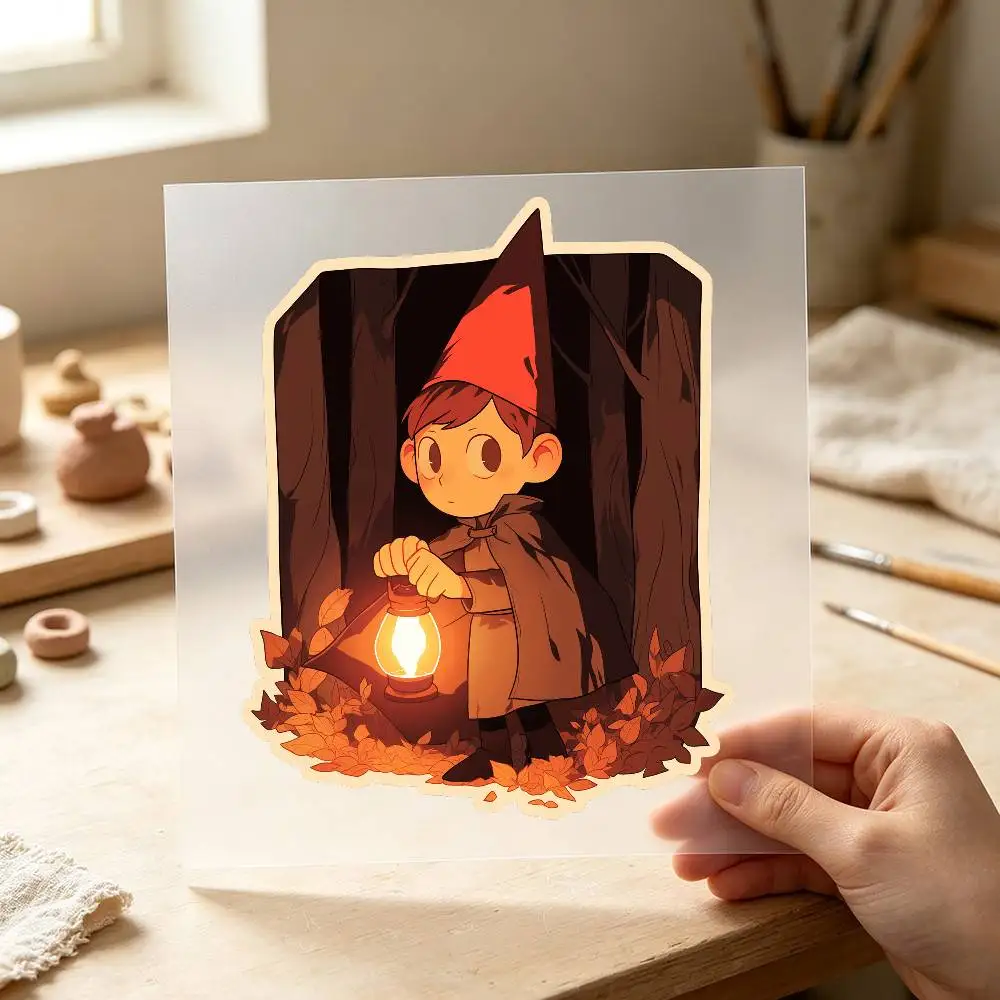 Wirt Dark Forest Lantern Fall Waterproof Stickers For Decorating Car Windows Motorcycles And Computers.