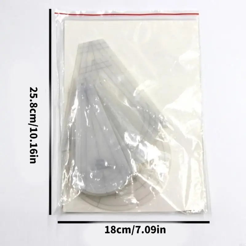 10 أجهزة كمبيوتر/مجموعة من قوالب الألواح العادية سهلة الاستخدام قوالب خياطة خياطة حاكم خياطة اللحف 193C #6