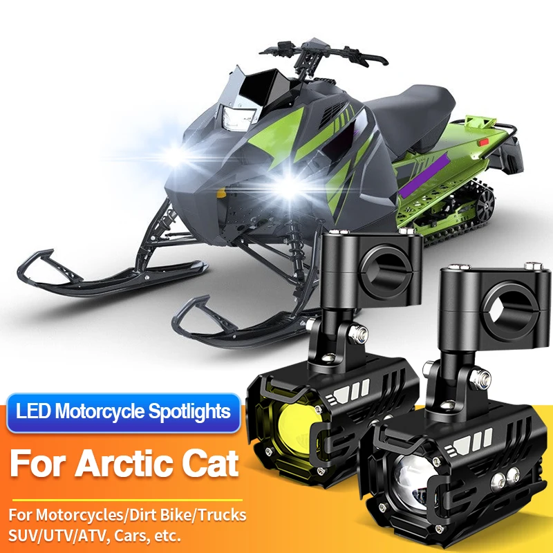 

1/2PCS LED Motorcycles Headlights Dual Color Spotlight Truck Car SUV ATV Off Road for Arctic Cat Prowler Pro/Riot 6000 8000 9000