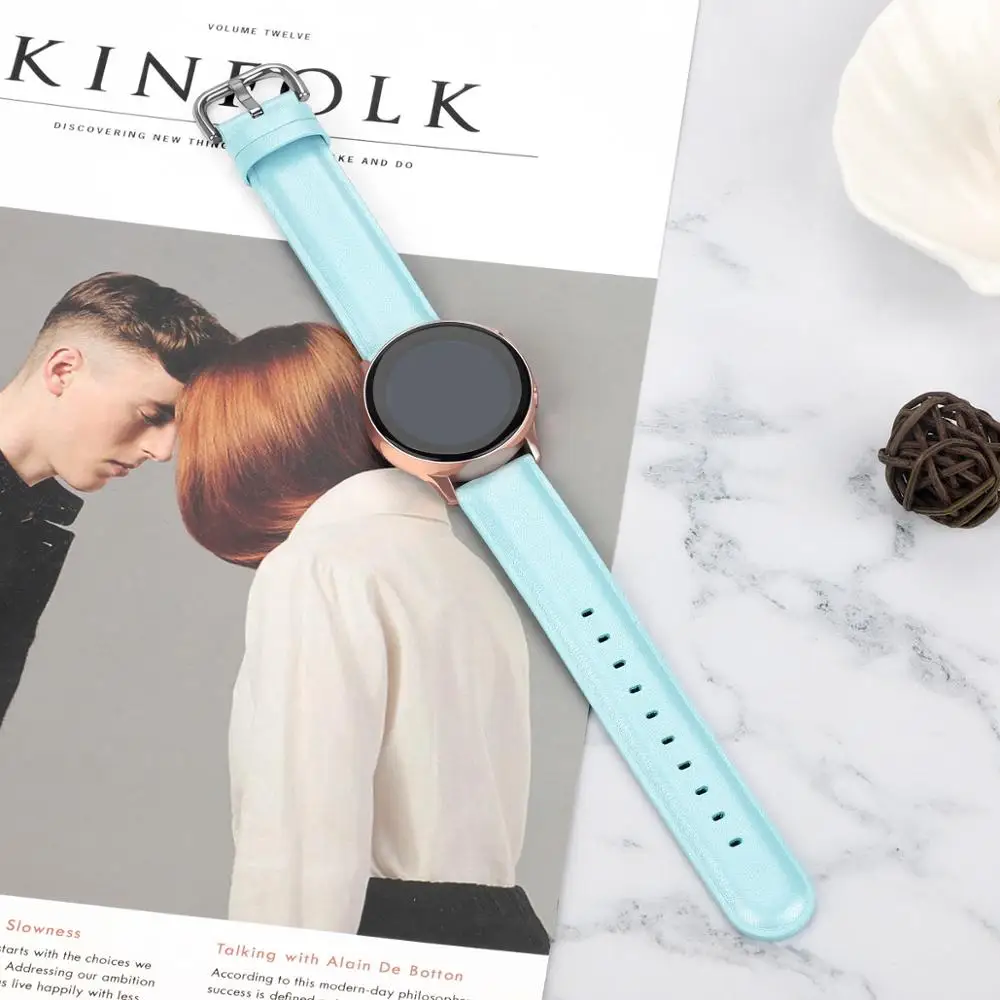 Lederen Armband Strap Voor Samsung Actieve 2 40Mm 44Mm SM-R820 R830 R500 R600 R810 Galaxy Horloge 42 Pols horlogeband Bands