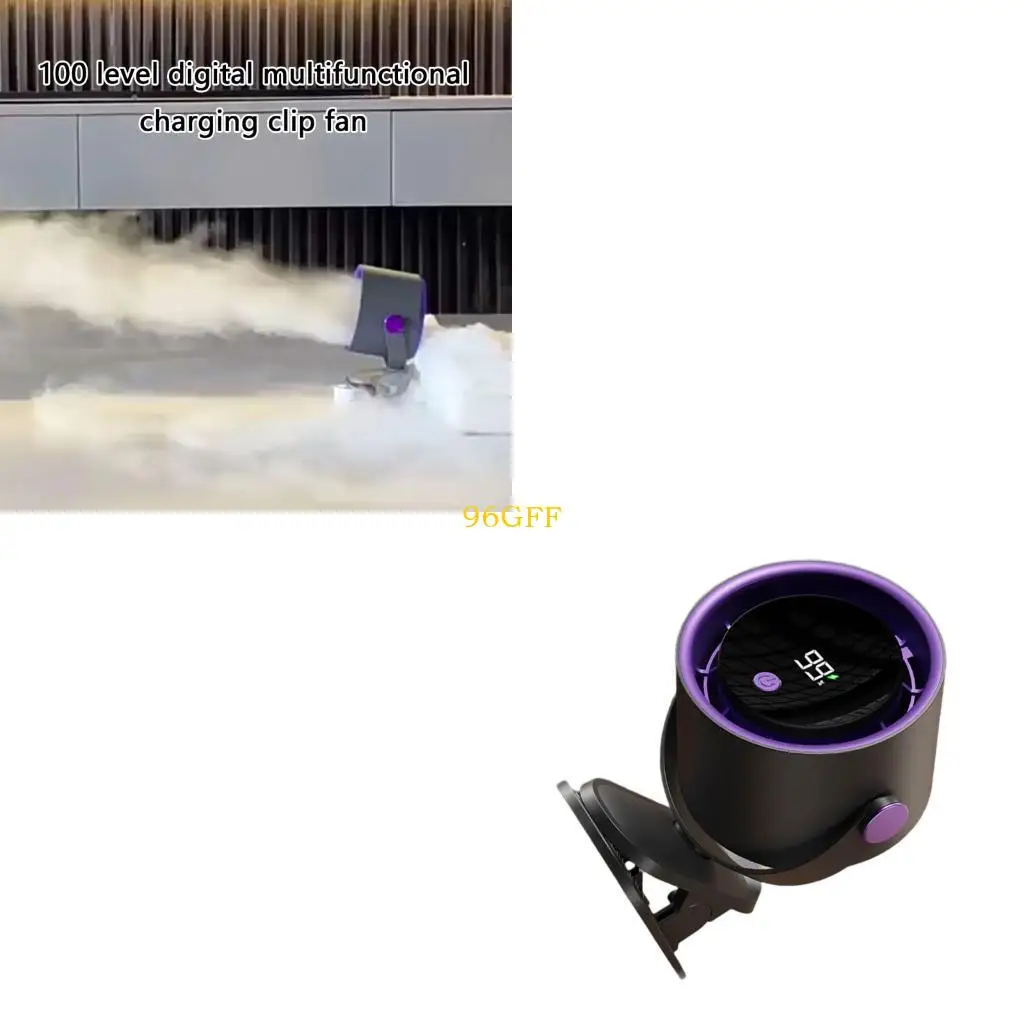 

96GF Digital Display Desktop Demite Crown Fan 360 градусов Регулируемый зажим