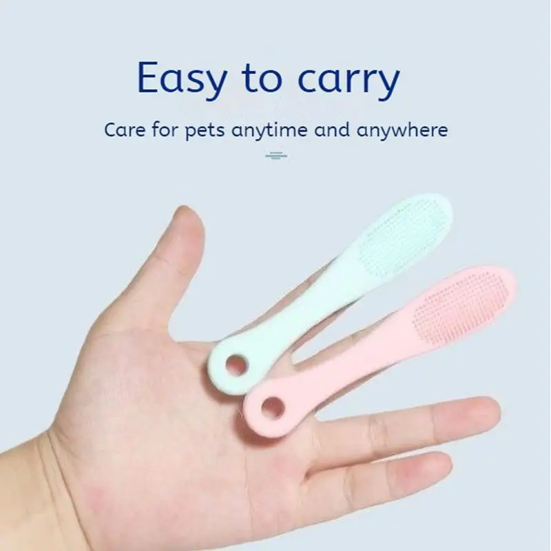 Pet silicone finger Toothbrush Cat Dog toothbrush toothbrush tooth stain removal tartar Brush black chin cat Grooming products