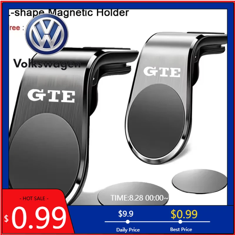 

VW 2026 Hot Car Magnetic Phone Holder for Volkswagen GTE 2024 Golf Jetta Passat mk4 mk6 CC 5 7 Tiguan Scirocco Air Outlet Mount