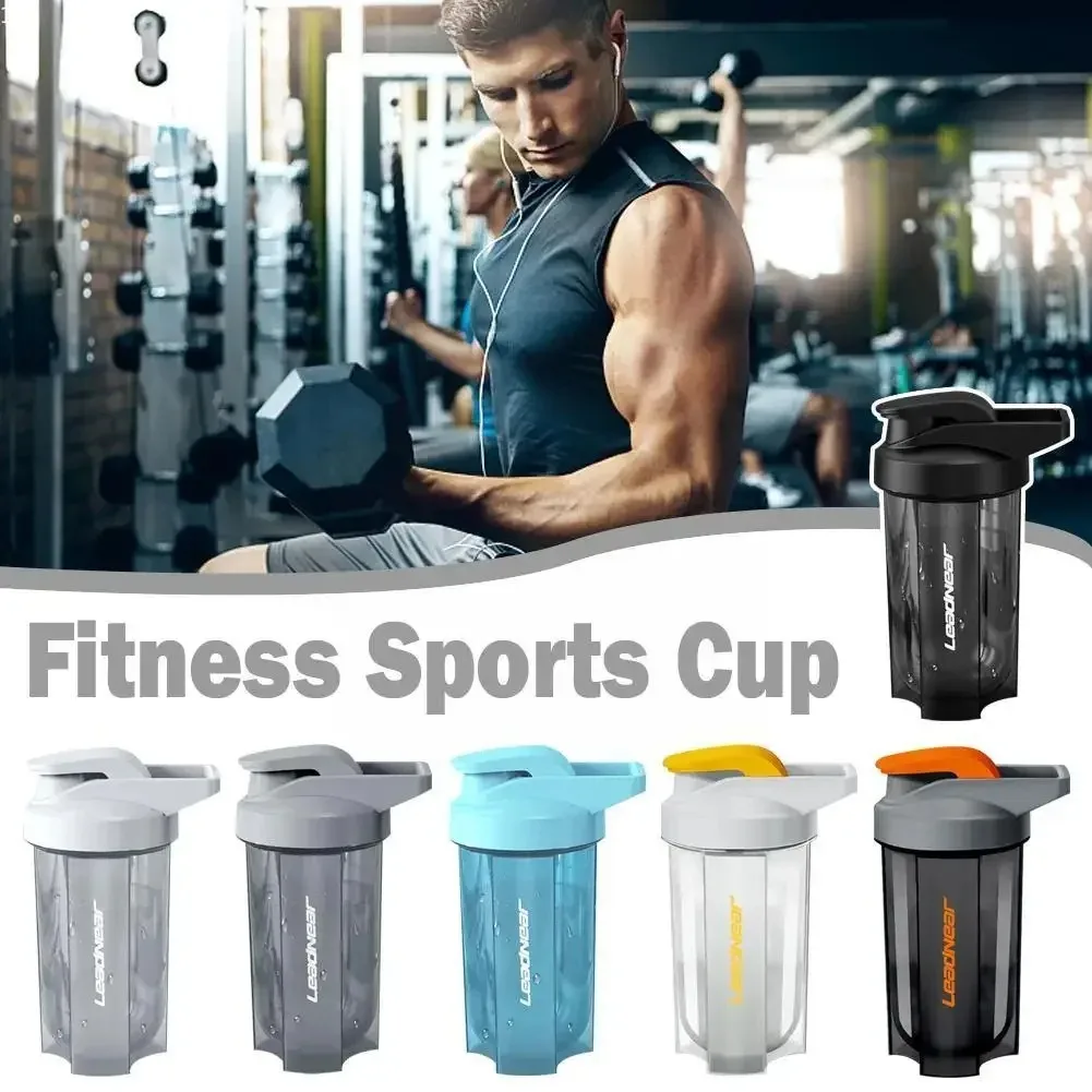 500Ml Portable Milk Shake Protein Powder Mixing Cup Fitness Drinking Bottle For Gym Shake Bottles LeakProof Sport Water Bottle
