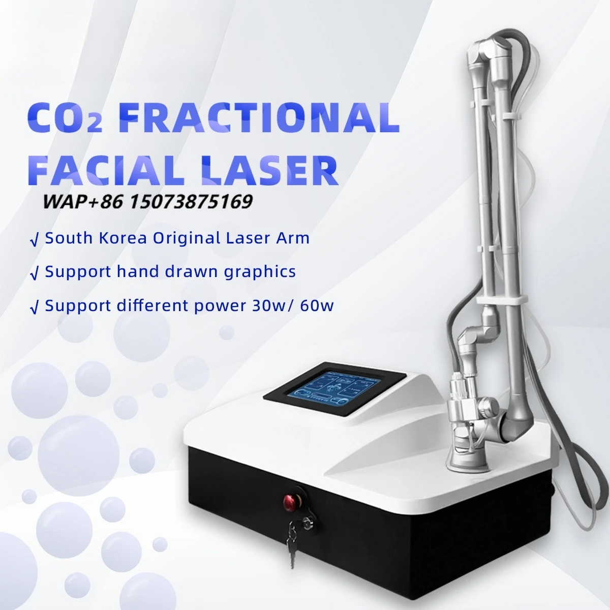 Portable CO2 Fractional  Machine 10600nm for Scar Removal Resurfacing Tattoo/Wart Removal