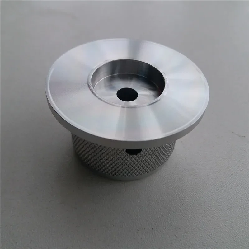1Pcs Aluminum Knob Cap Potentiometer Knobs Rotary Knurled 44*25mm Silver Highlights Button Volume Switch Tube Amplifier Control