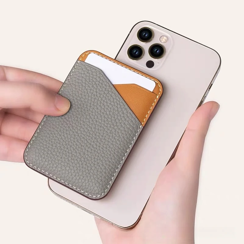 New Style PU Leather Phone Wallet Card Holder Magsafe Cardholder Compatible Magentic Wallets for iphone 17pro