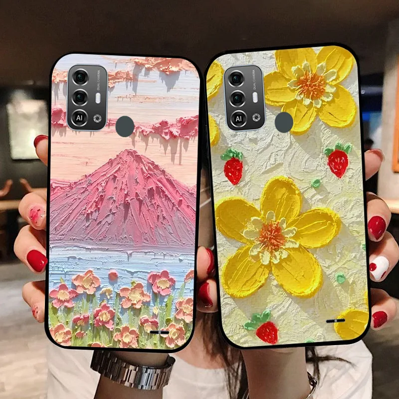 حافظة لهاتف ZTE Blade A53 Pro / A53Plus حافظة عصرية من السيليكون فاخرة جميلة وناعمة من مادة البولي يوريثان الحراري لهاتف ZTE BladeA53 Plus A53Pro غطاء هاتف A53
