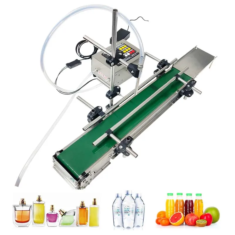 Automatic Filling Machine With Conveyor Belt Liquid Filler Perfume Water Heat Resistance Fully Auto Juice Milk High Precise
