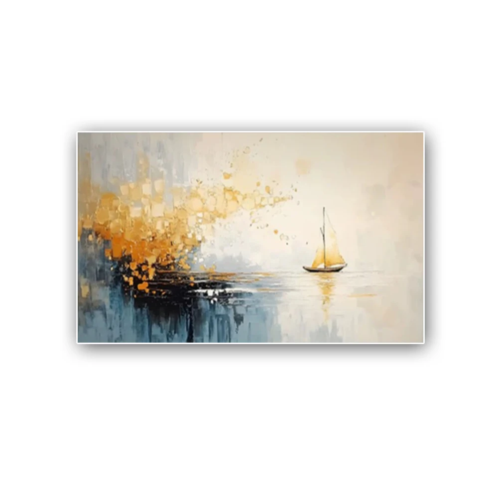 

Handmade Oil Painting Abstract Seascape Canvas Painting Large Landscape Wall Art Pictures Gorgeous Sky Canvas Art for Home Decor