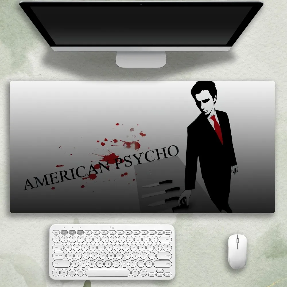 Film A-American P-Psycho Mouse Pad For Office Accessories Deskmat Mousepad Gamer Desk Mat Gaming Mats Mause Pads Pc