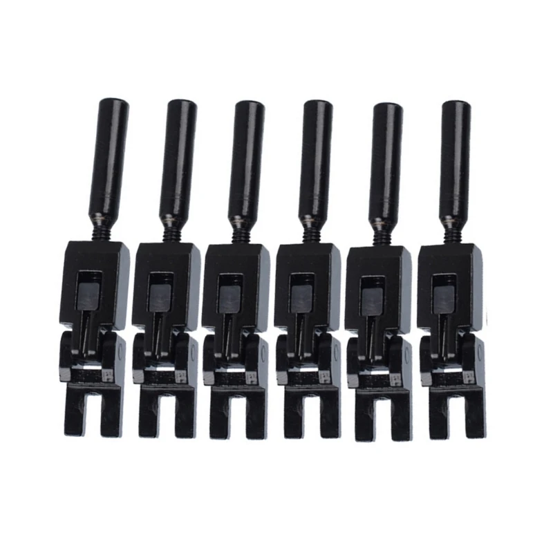 

6Pcs Electric Guitar Tremolo Bridge Saddles Electric Guitar Metal Locked String Saddles Roller Bridge Tremolo Saddles