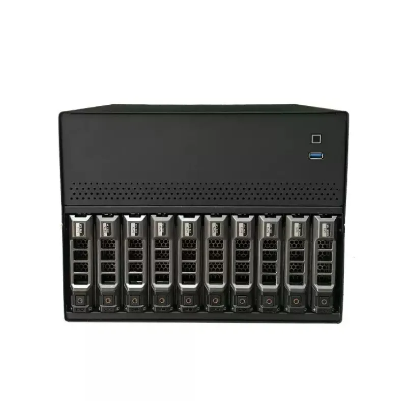 No Pallet 0.8mm MATX NAS Case with 10+2 Disk Positions - 1U PCI-E Power Supply for DIY Network Storage