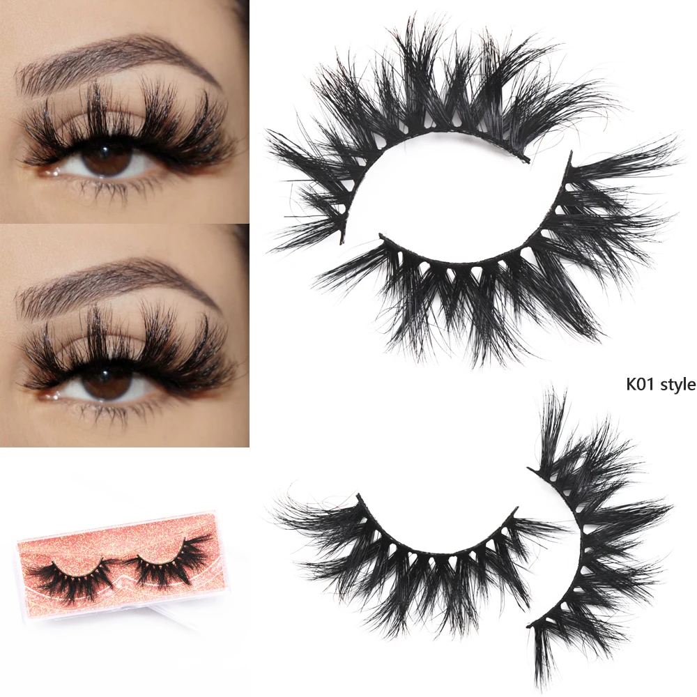 5D Mink Lashes Crisscross Mink Eyelashes Wispy 3D Mink Eyelash Fake Lashes Fluffy Messy False Eyelashes Makeup Lashes Extension