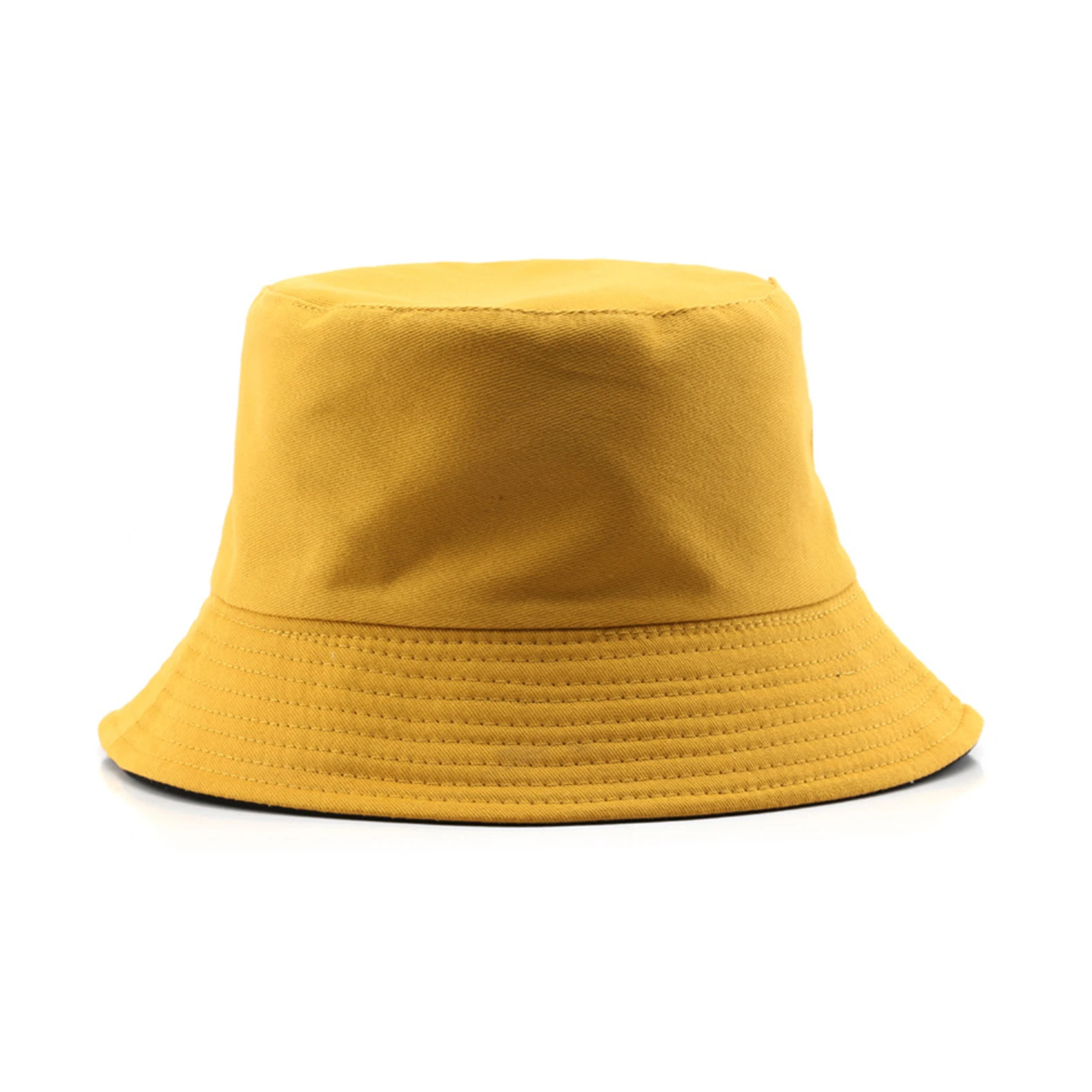 Double-sided Wearing Cap Solid Color Bucket Hat Men Women Sun Hat Reversible Fisherman Hat Summer Panama Cap Sun Fishing Caps