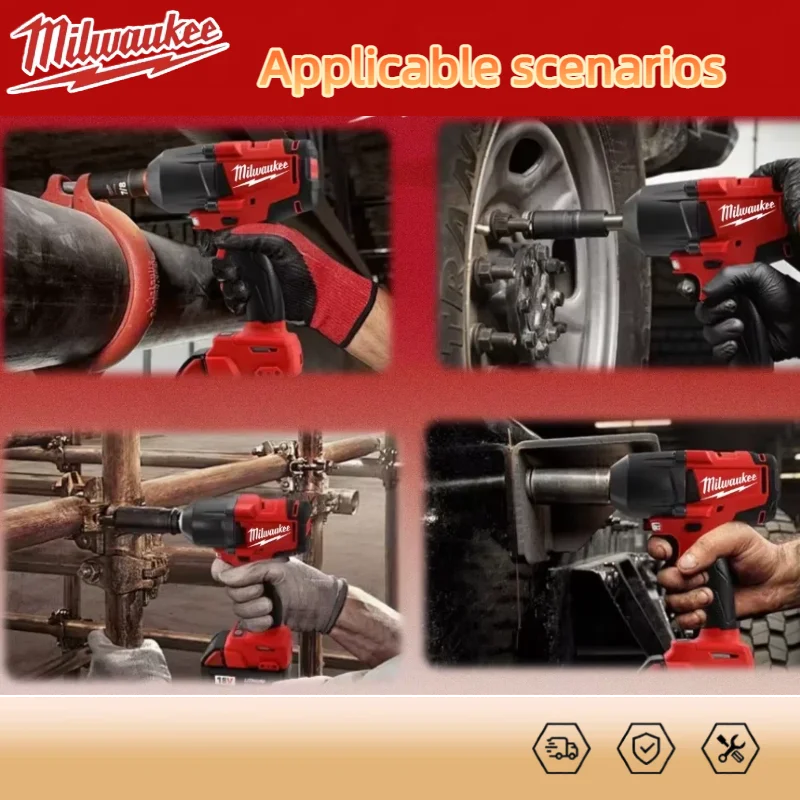 ميلووكي 18 فولت 1300 نانومتر مفتاح كهربائي لاسلكي عزم دوران كبير فرش تأثير وجع سيارة شاحنة إصلاح أدوات كهربائية #3