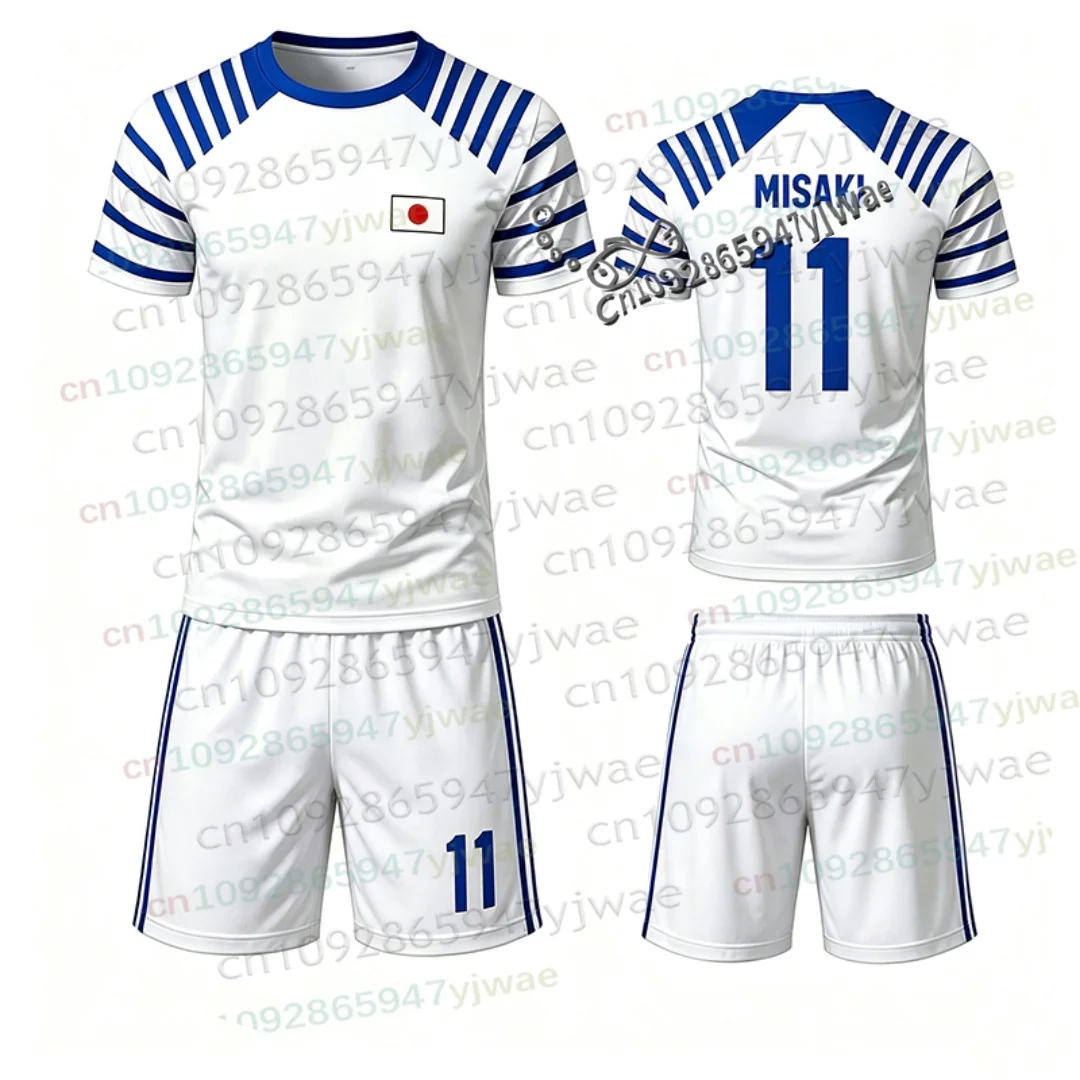 2026 Anime Captain Tsubasa Nankatsu Japanische Flagge T-Shirt und Shorts Set Atmungsaktive Schnelltrocknende Sportbekleidung für Erwachsene/Kinder 2-teiliges Set – Detail 7