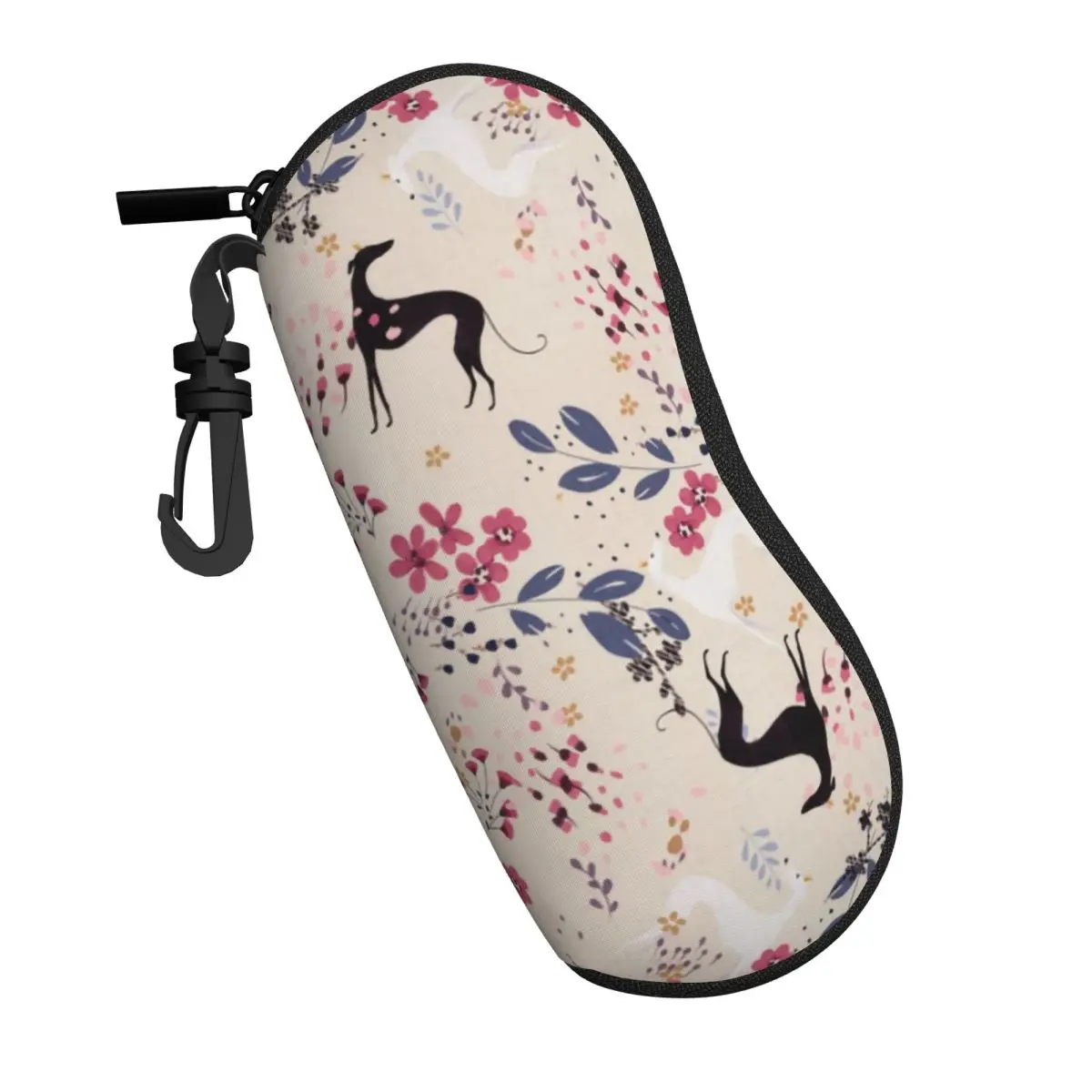 Custom Sighthound Flower Love Glasses Case Stylish Greyhound Whippet Dog Shell Eyeglasses Case Sunglasses Box
