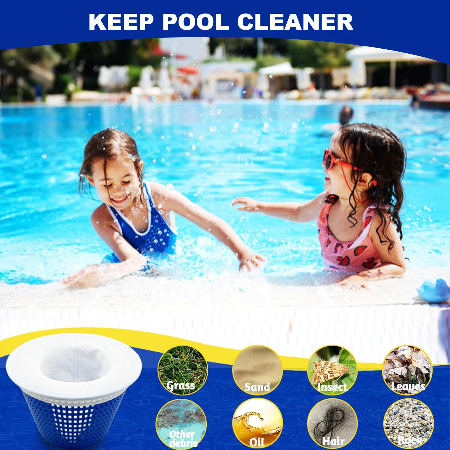 Pack of Pool Skimmer Socks Filters Baskets, Skimmers Cleans Debris and Leaves for In-Ground and Above Ground Pools